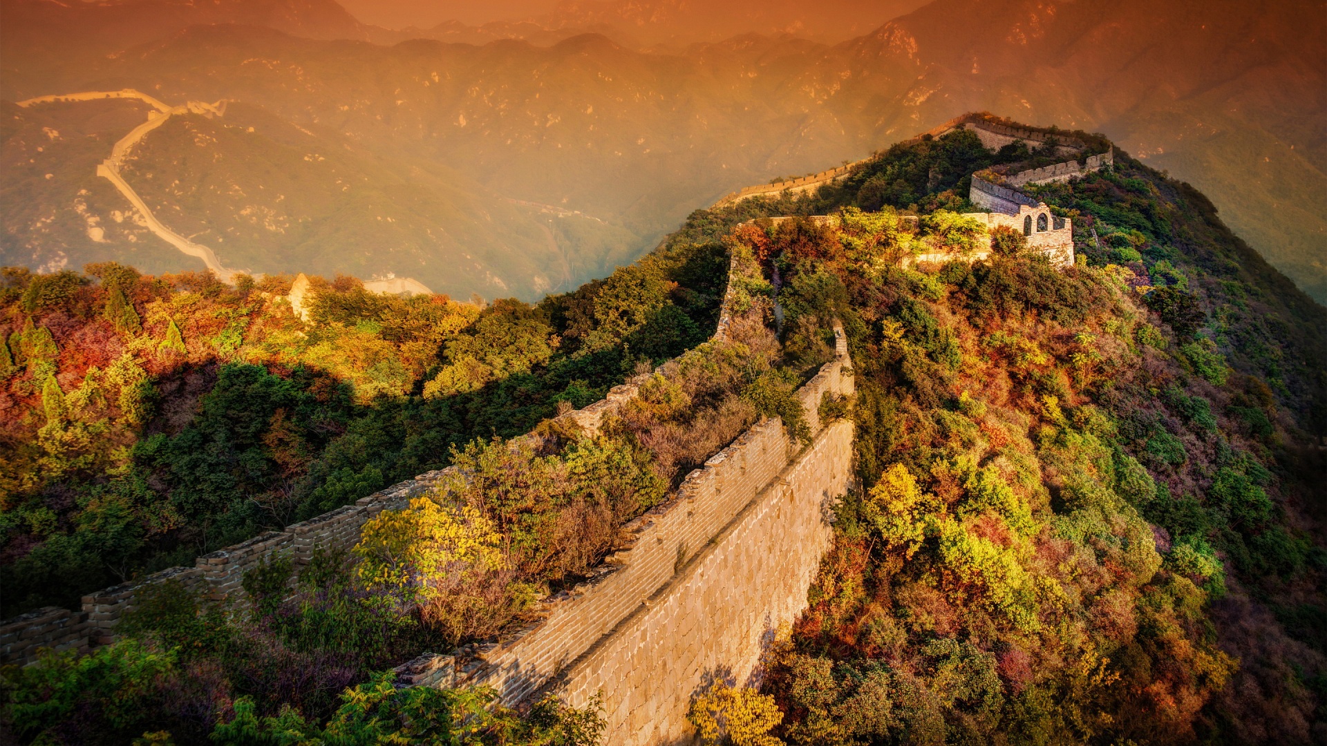 Great Wall Of China From Abov HD Wallpaper Background Image