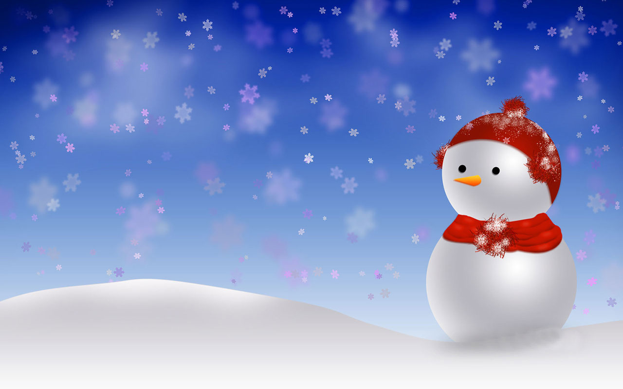 Snowman HD Design Wallpaper Holiday
