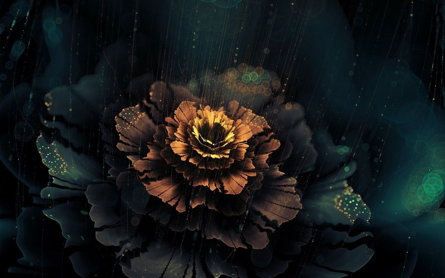 Beautiful Abstract Flower Dark Wallpaper