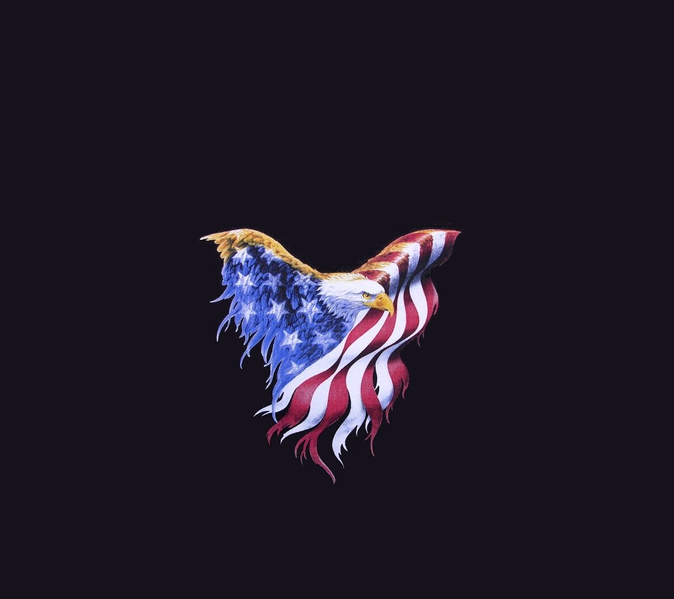 Patriotic Eagle with USA flag