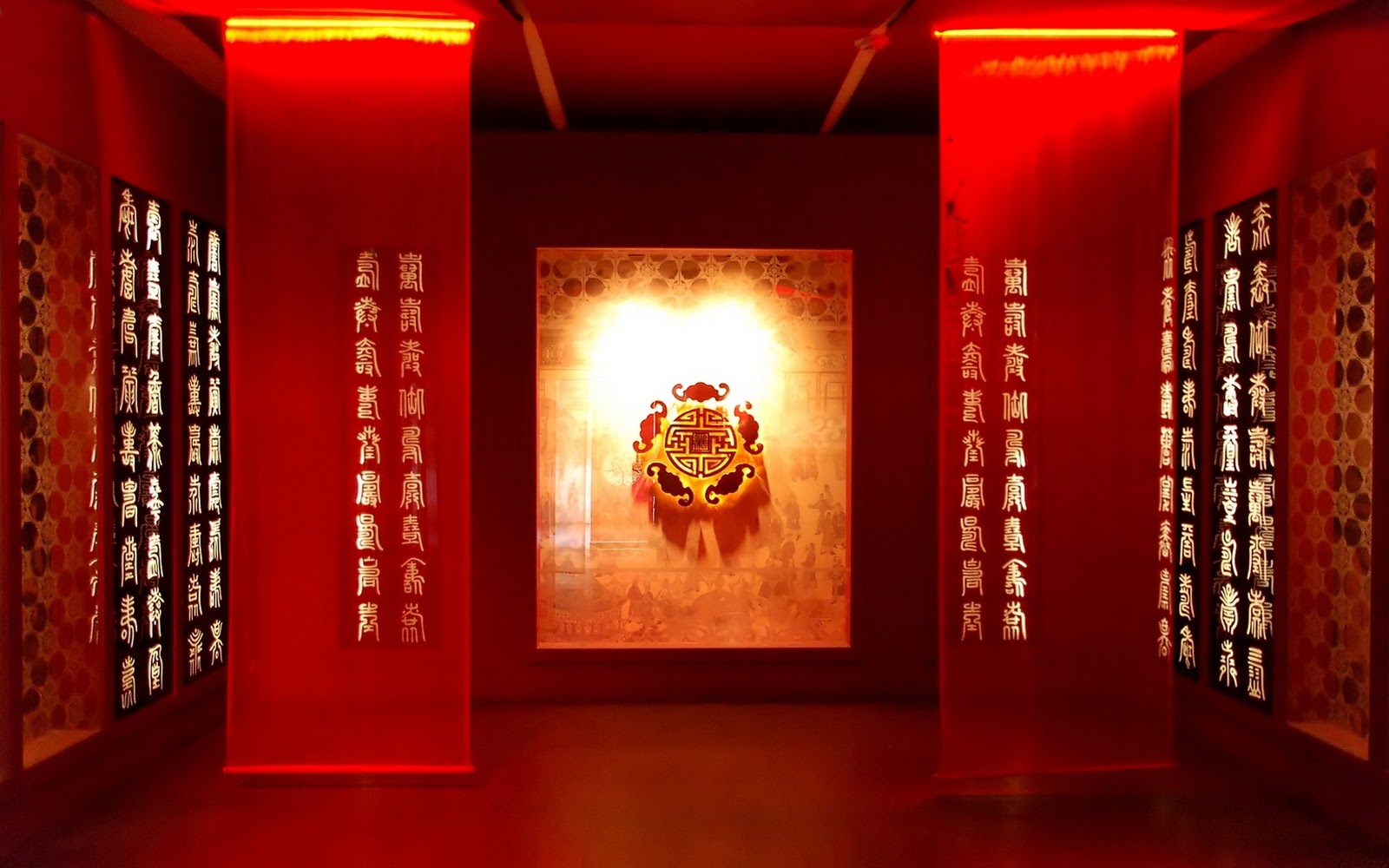 Red Asian Temple Caligraphy HD Wallpaper Epic Desktop Background