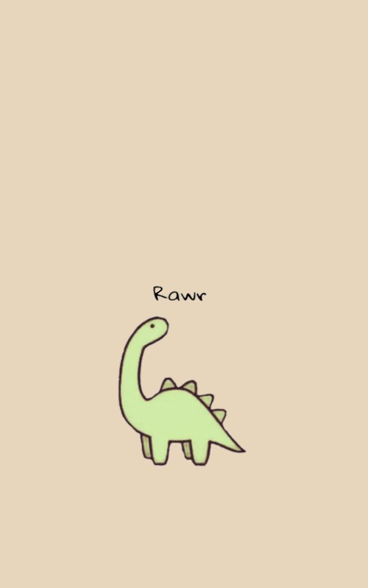 Aesthetic Dinosaur Wallpaper Cute Dino Neutrals
