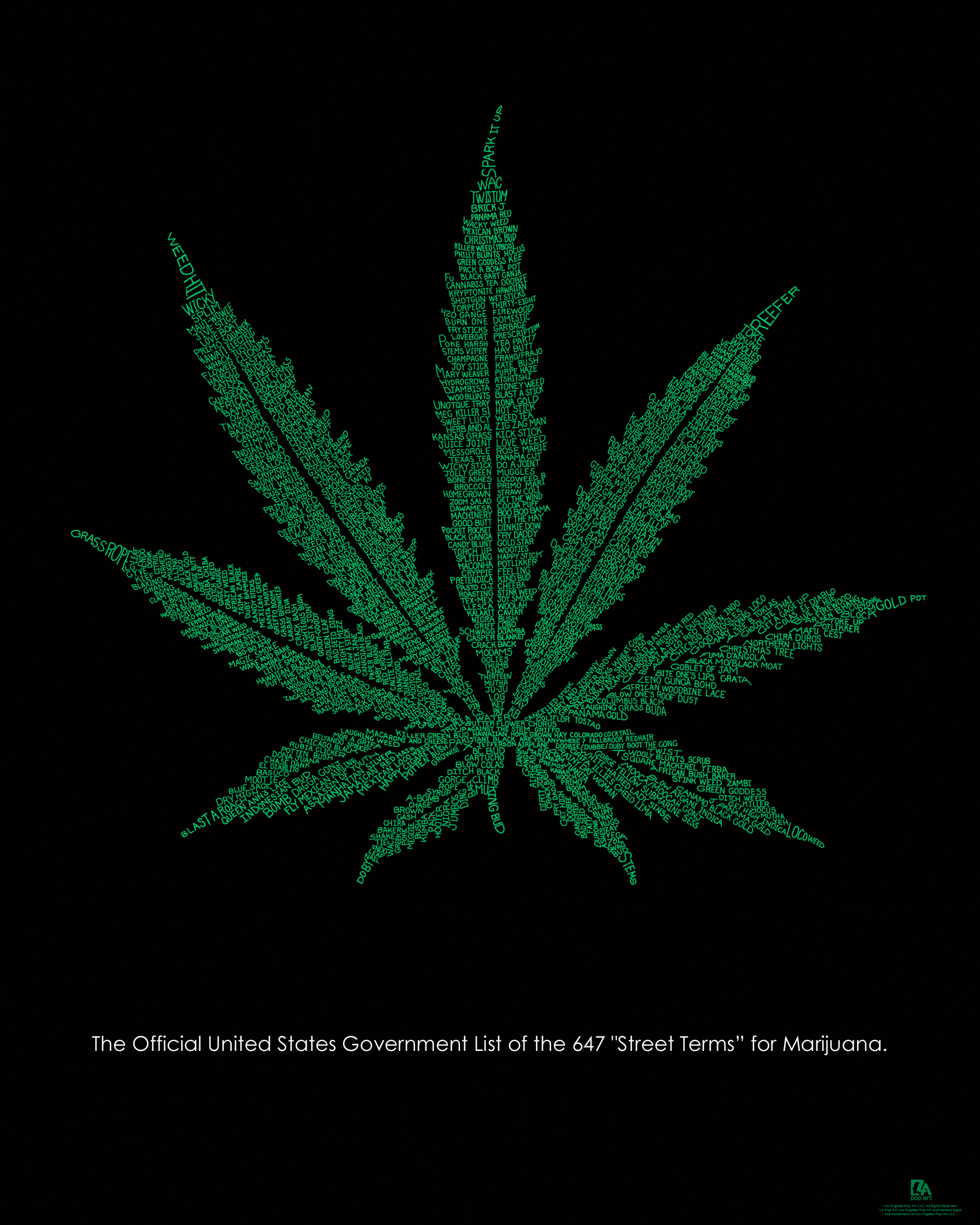 Awesome Marijuana Leaf Poster Hail Mary Jane