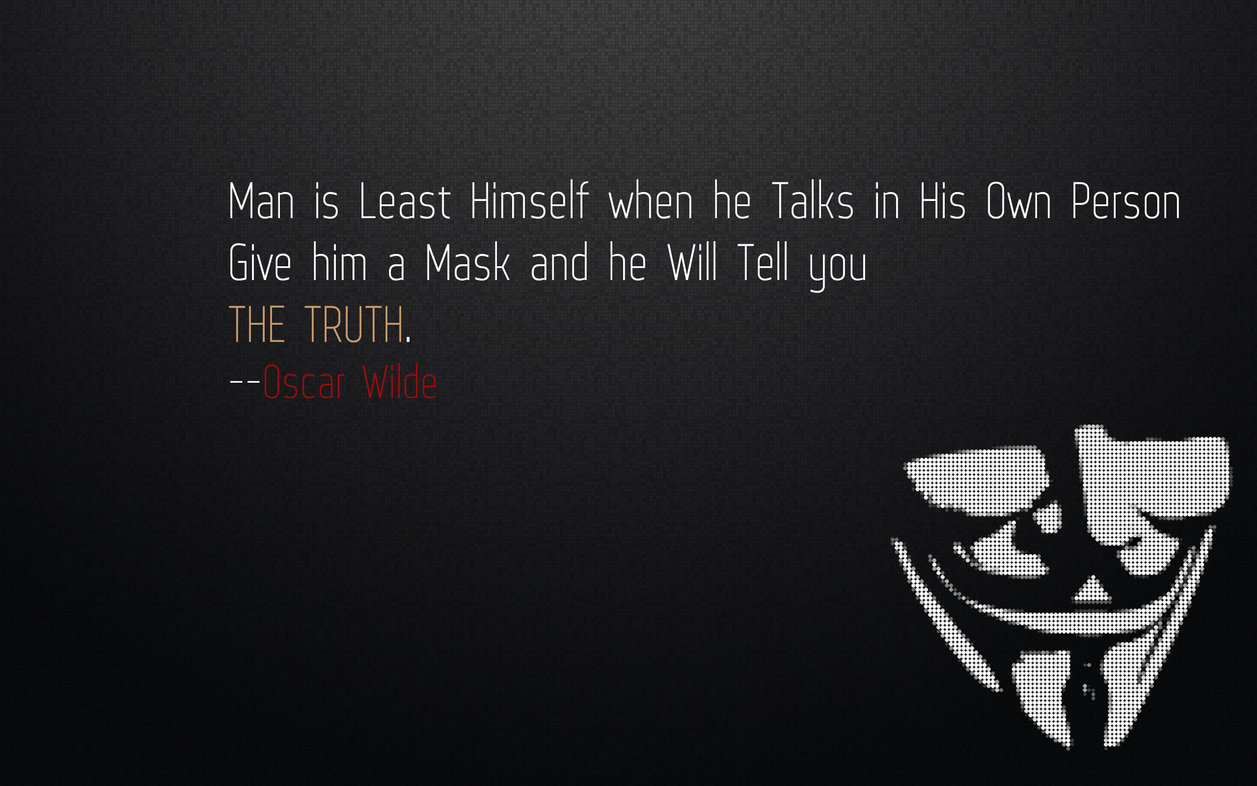 Quotes Masks Oscar Wilde V For Vendetta Wallpaper Background