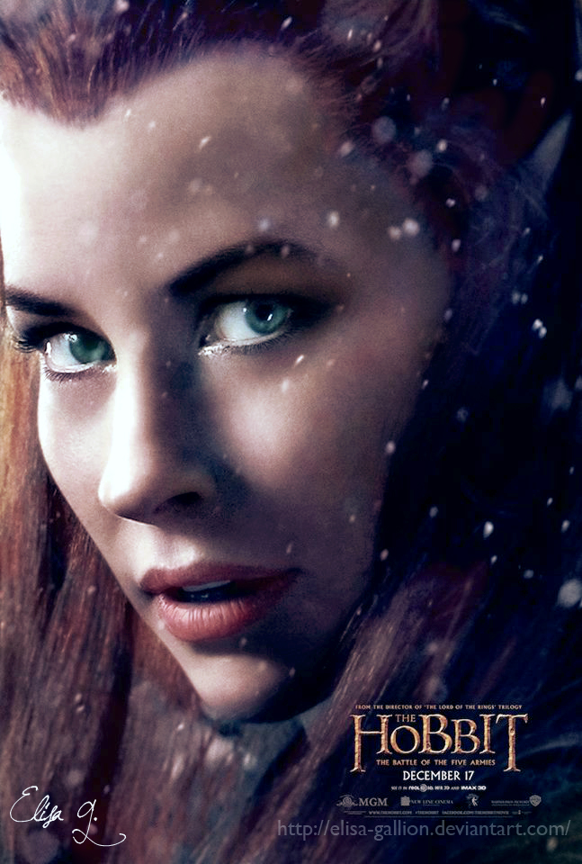 Colorful Tauriel The Hobbit Poster By Elisa Gallion