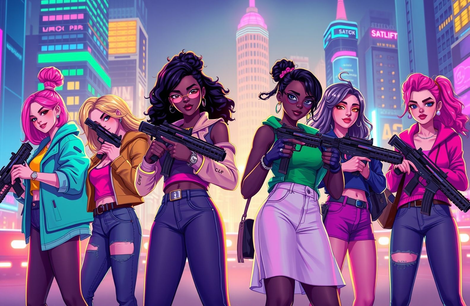 Girls With Guns Wallpaper