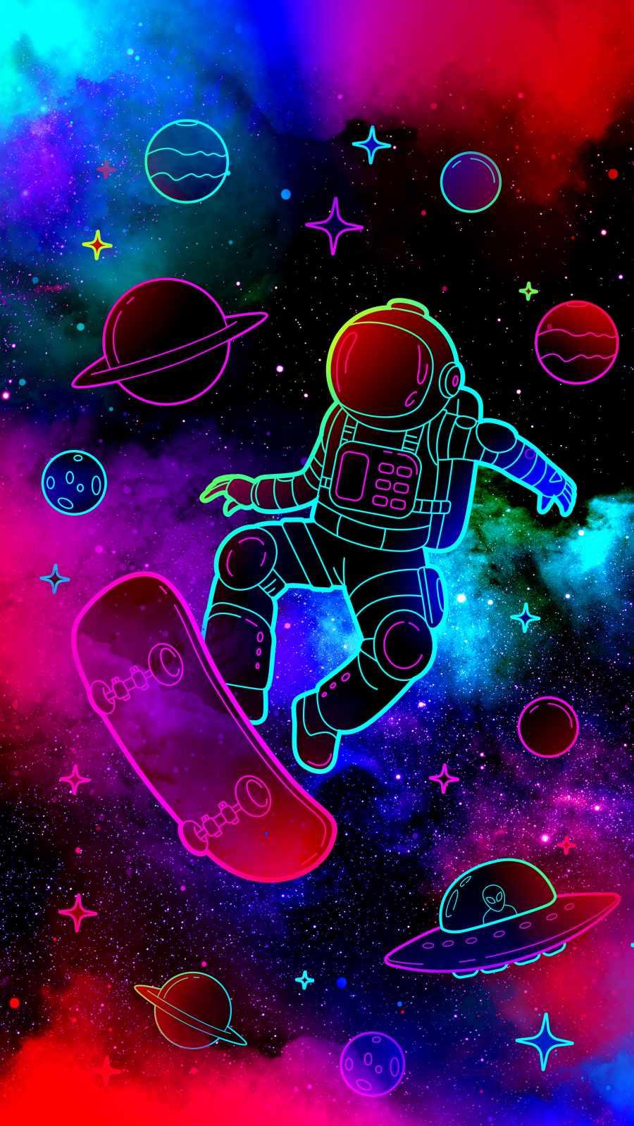 Astronaut And Aliens 4K IPhone Wallpaper   IPhone Wallpapers