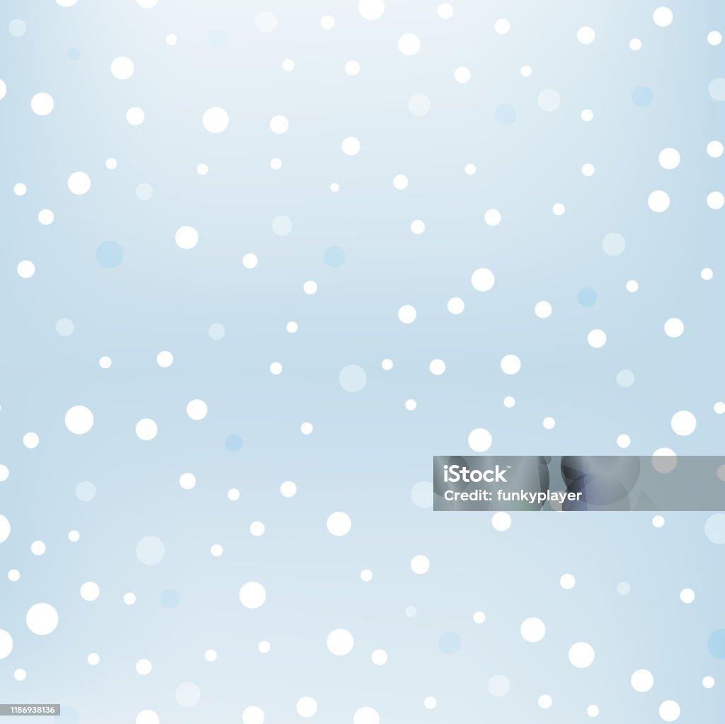 Winter Background With Snowfall Blue Blurred Soft Wallpaper