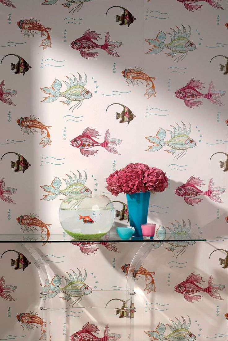 Wallpaper Nina Campbell Perroquet Aquarium