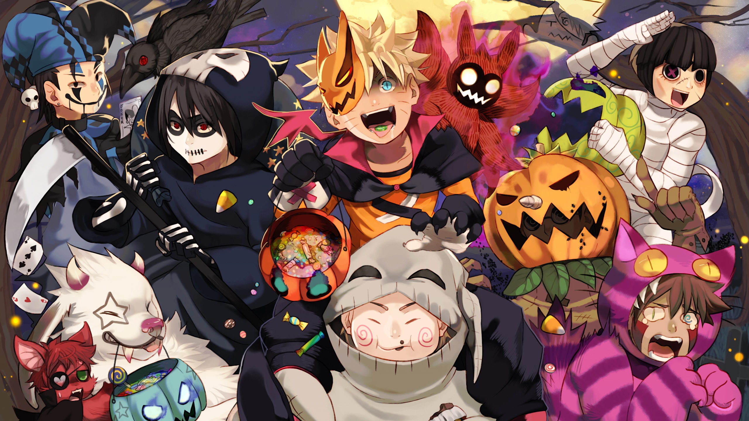 Narutos Halloween Party HD Wallpaper Background Image