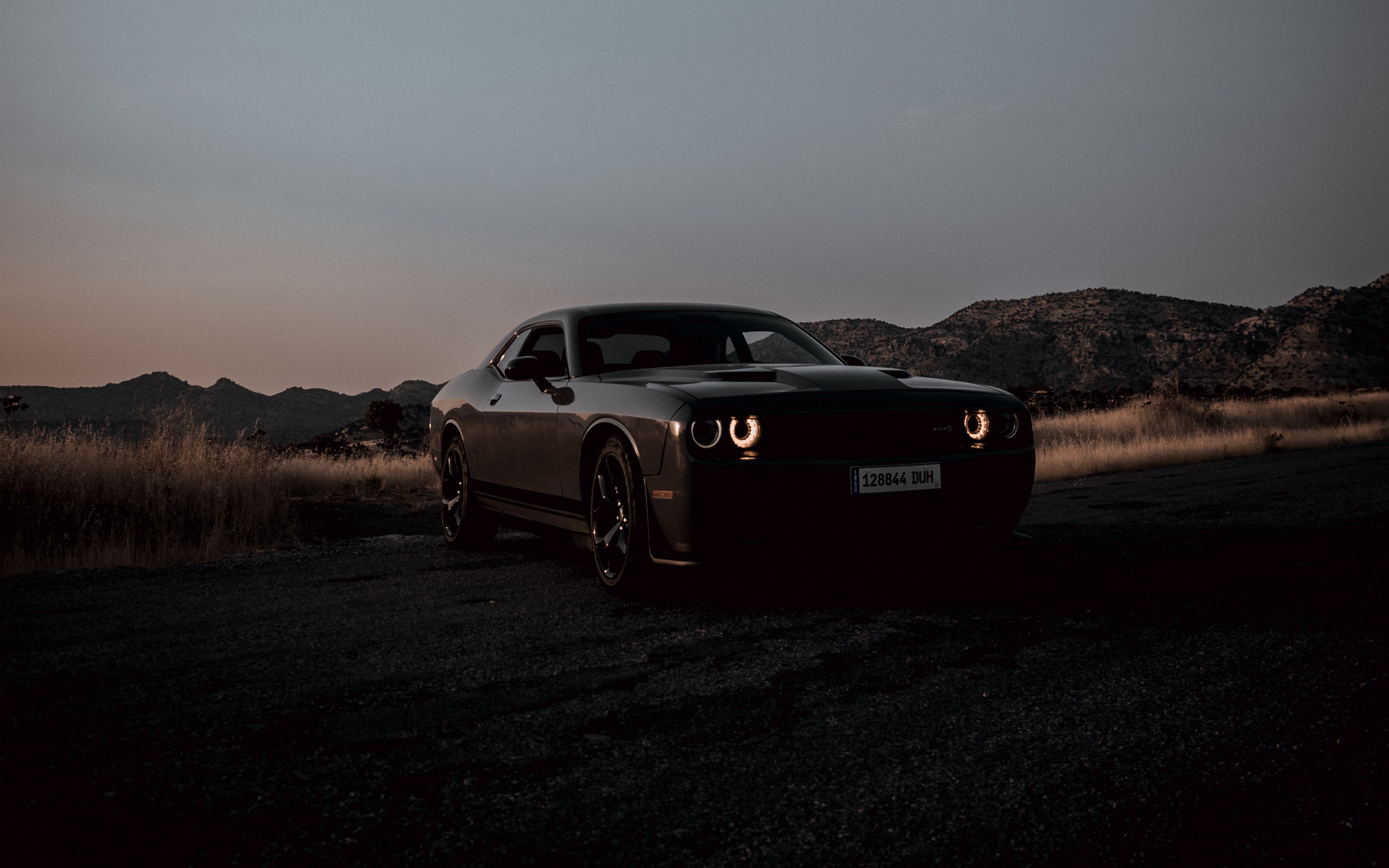 Wallpaper Dodge Challenger Car Black Dark