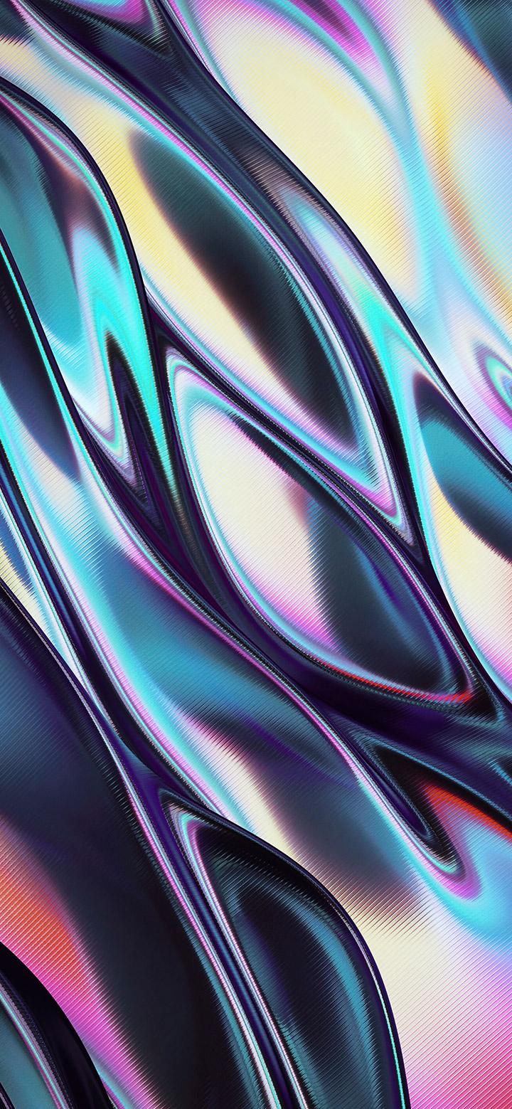 Abstract Aesthetic Liquid Metal Waves 4k Phone Wallpaper