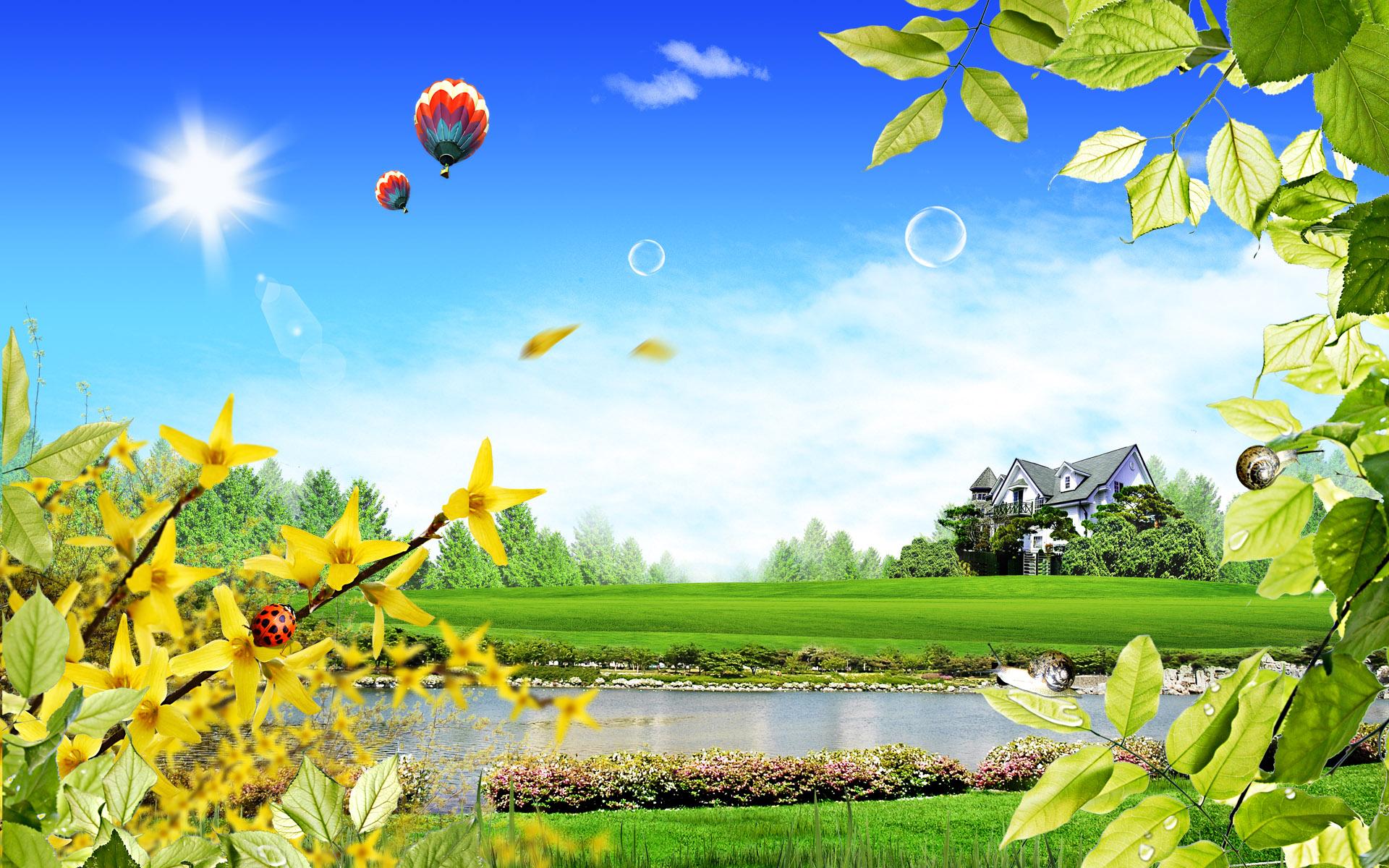  mi9comfree summer fantasy landscape for desktop wallpaper 80970html 1920x1200