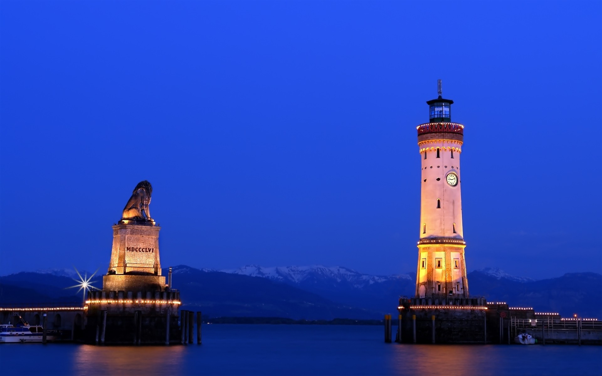 Lighthouse And Statue Google Background