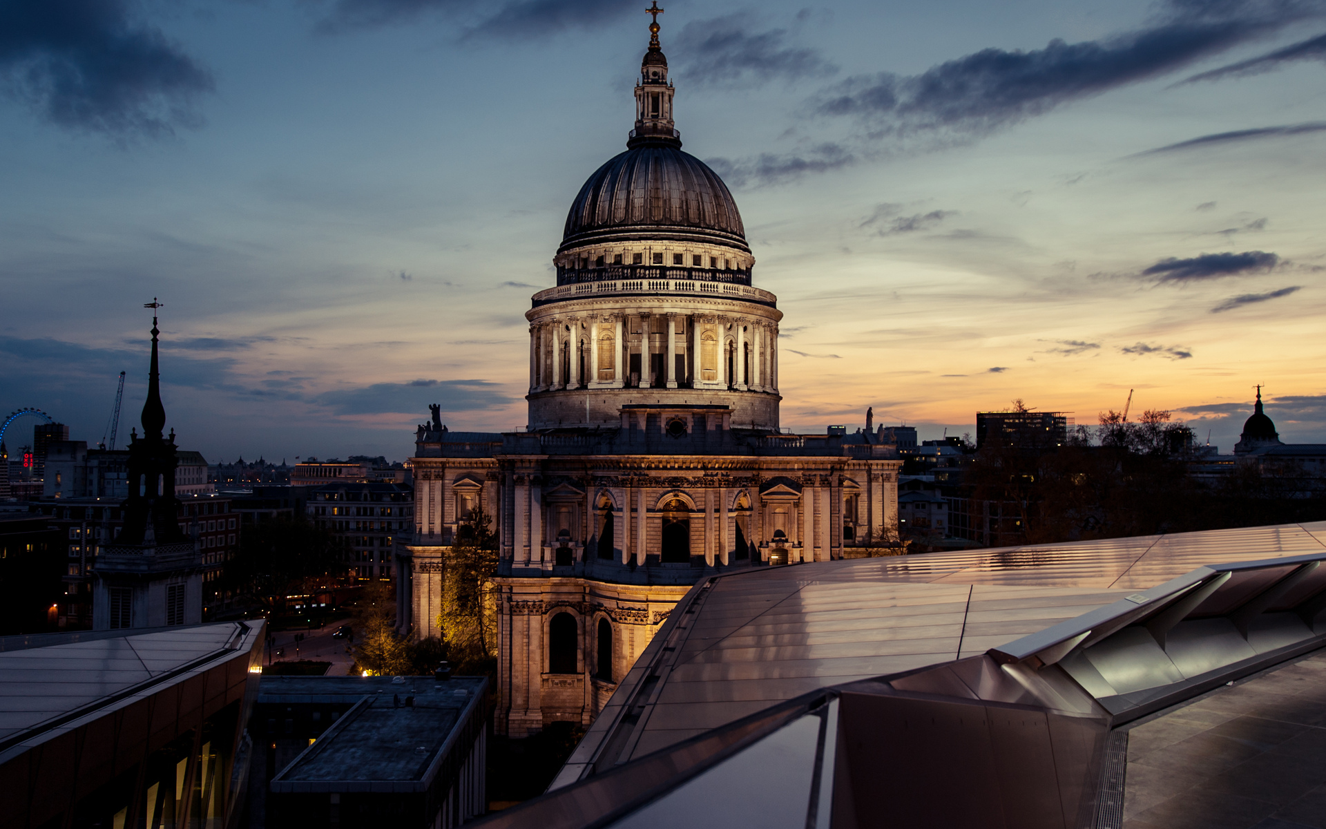 England Night St Pauls Cathedral London Wallpaper