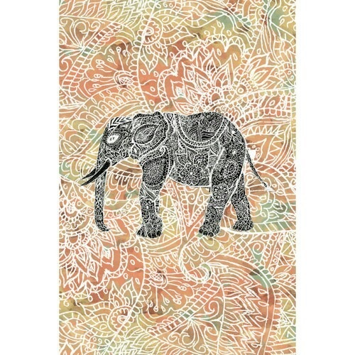 Aztec Background Black Cute Elephant Tribal Wallpaper