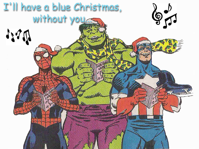 Merry Christmas Super Hero Wallpaper