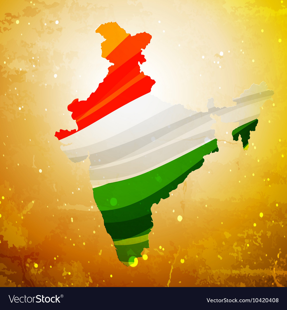 Map Of India In Textured Old Background Royalty Vector