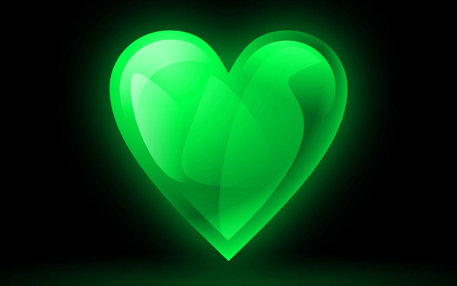 Heart Wallpaper Green Desktop