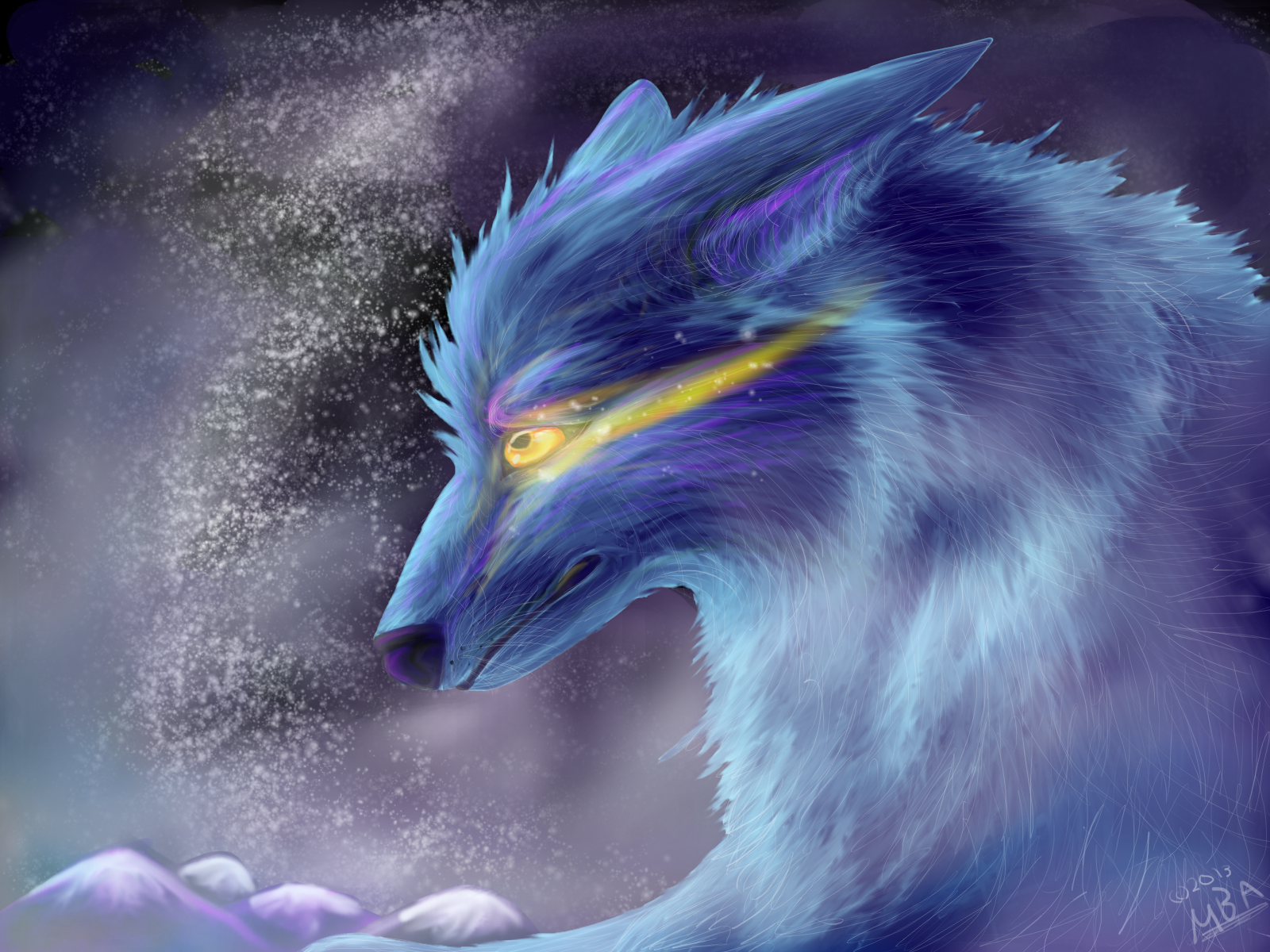 Wallpaper Spirit Animal Ice Wolf