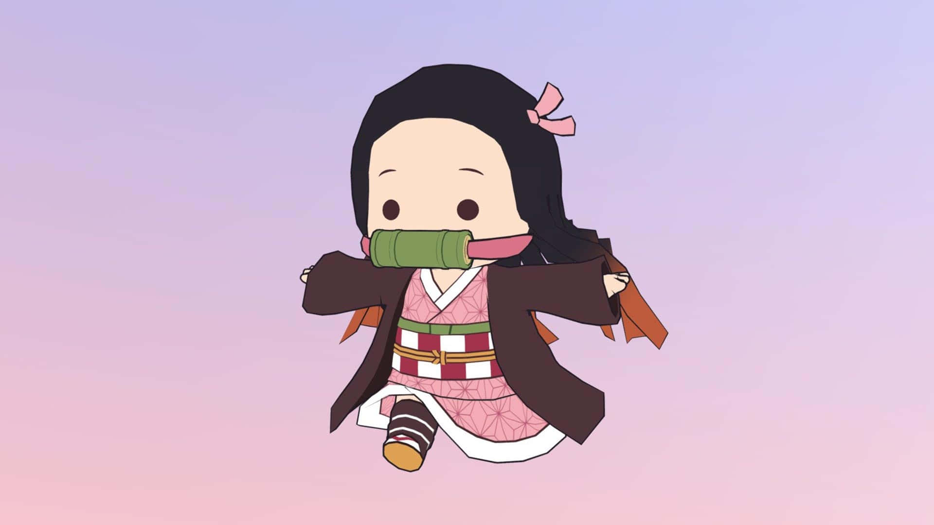 Enjoy A Desktop Wallpaper Of Nezuko The Demon Slayer