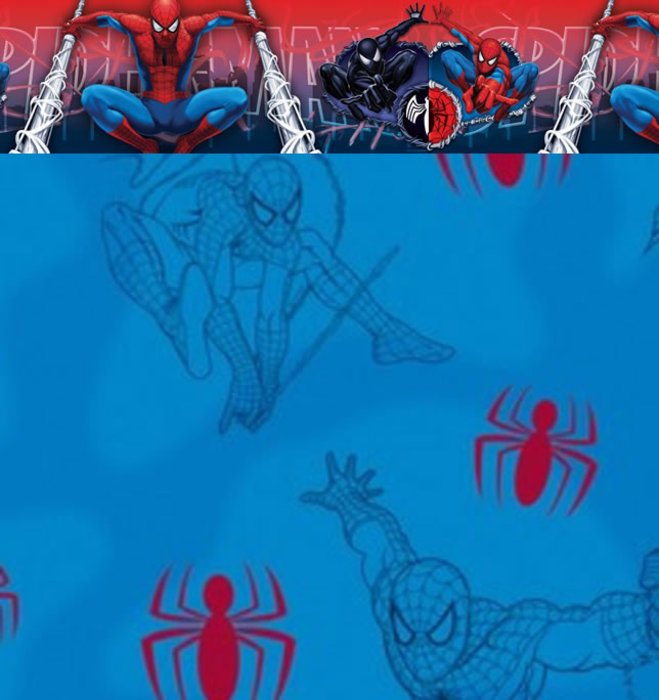 Spiderman Bedroom Wallpaper With A Blue Background