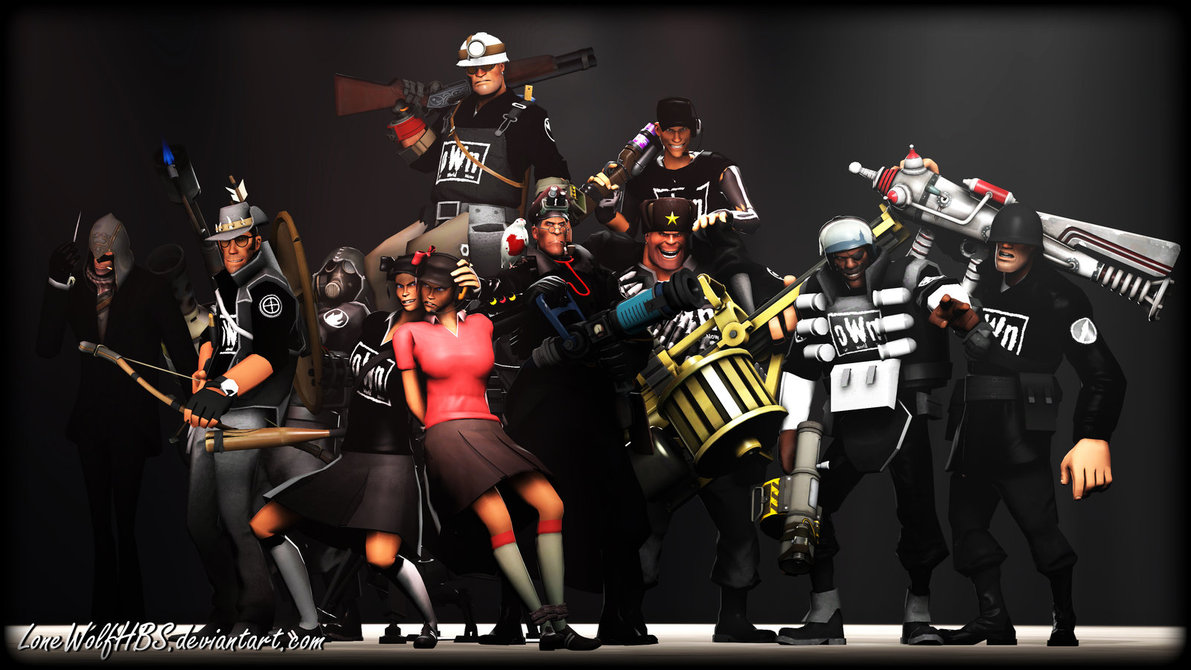 Sfm Team Fortress Own Lineup By Lonewolfhbs