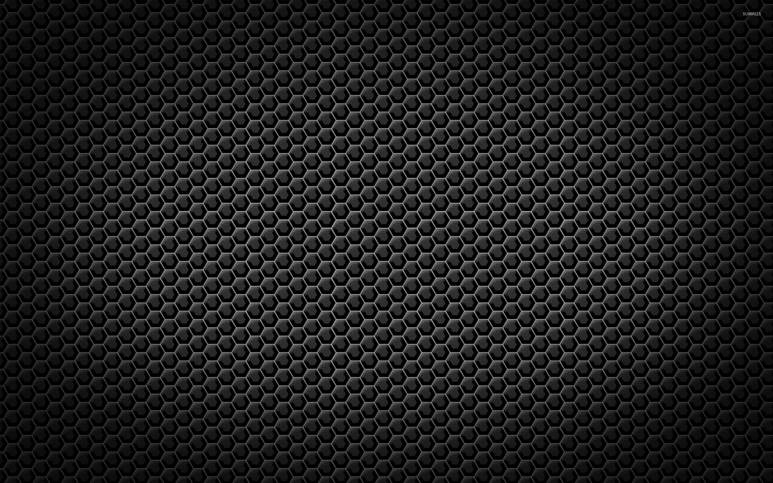 Metallic Honeycomb Pattern Wallpaper