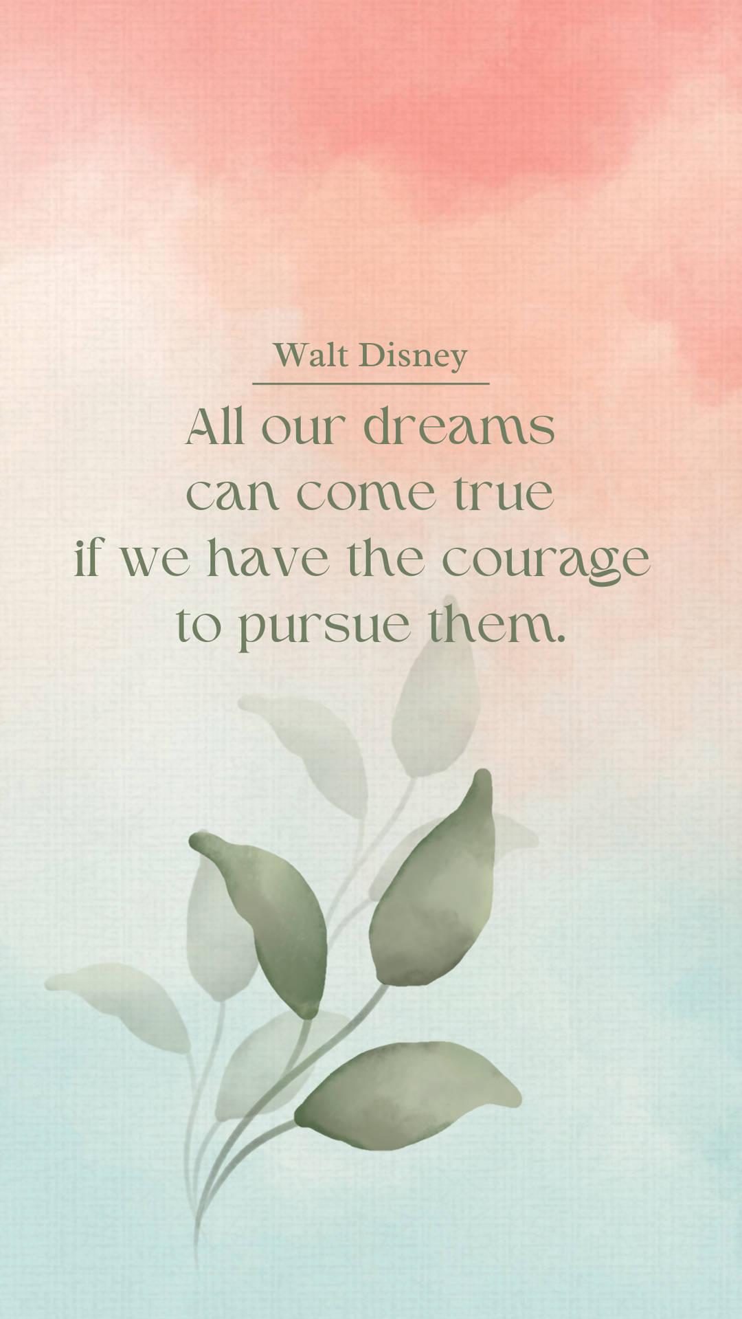 Download Walt Disney Motivational Quotes Aesthetic Wallpaper