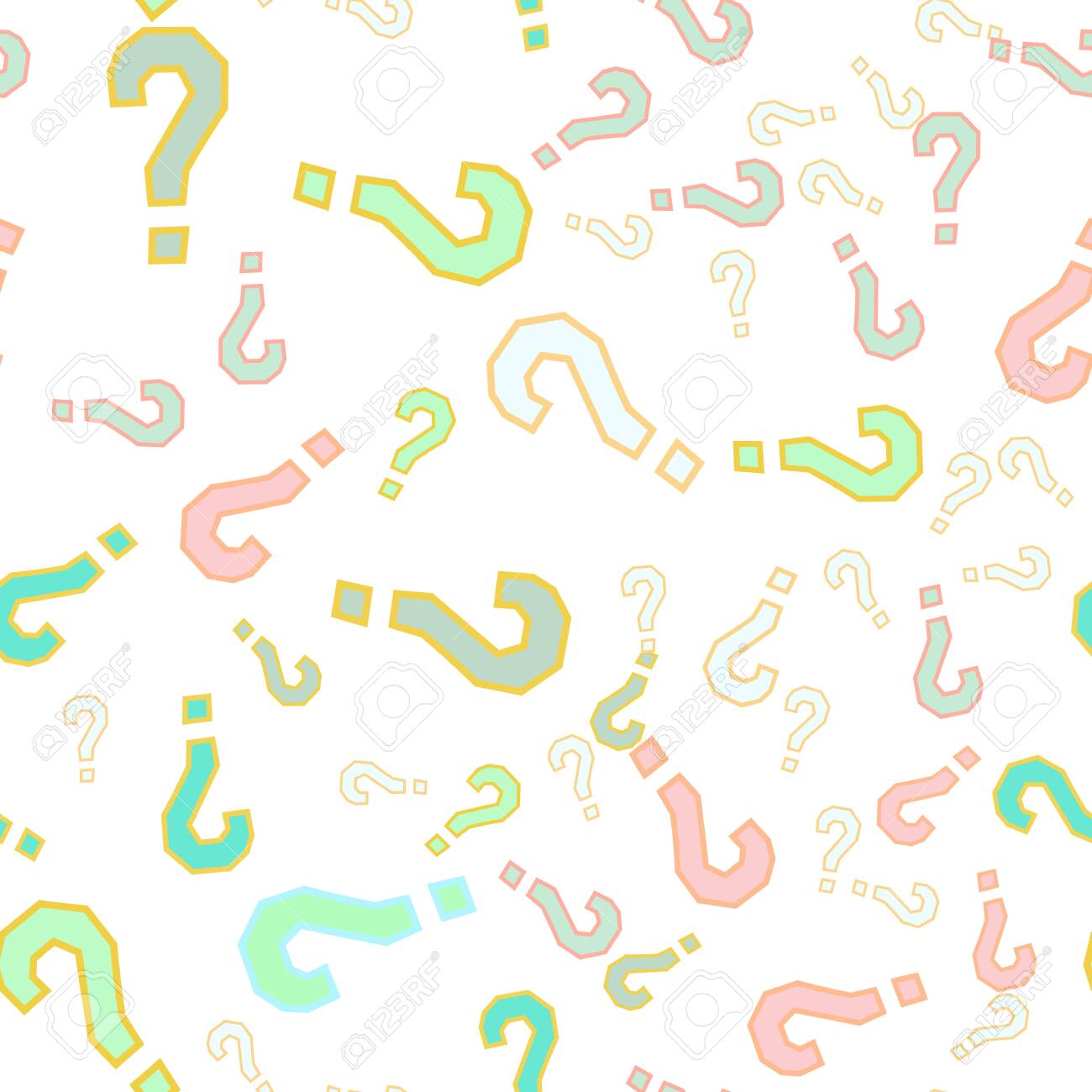 Quiz Seamless Pattern Question Marks Doubt Faq Background