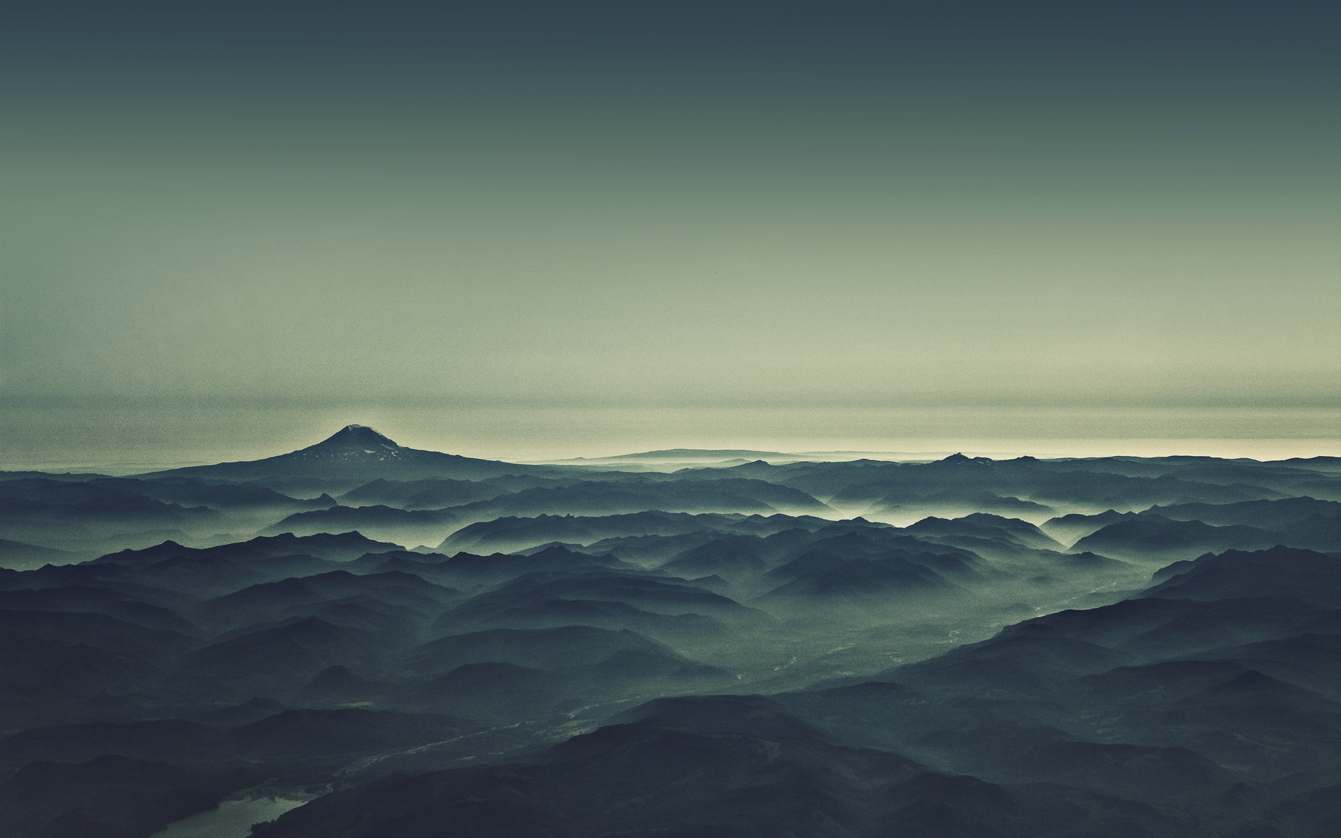 Wallpaper Mountain Over Landscape Desktop Dubstep Fog