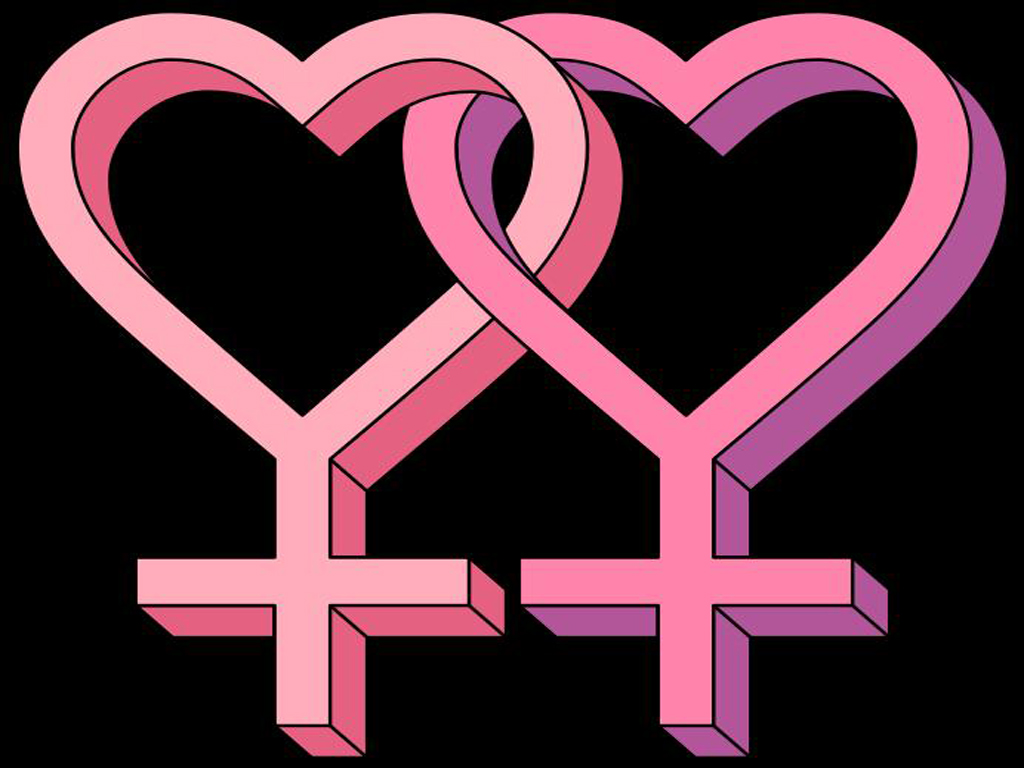 Lesbian Symbol Hot Girls Wallpaper