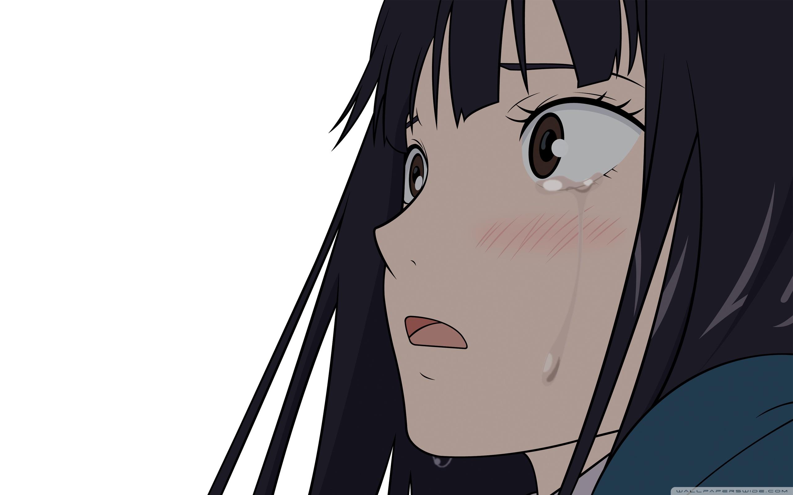 Anime Girl Crying 4k HD Desktop Wallpaper For