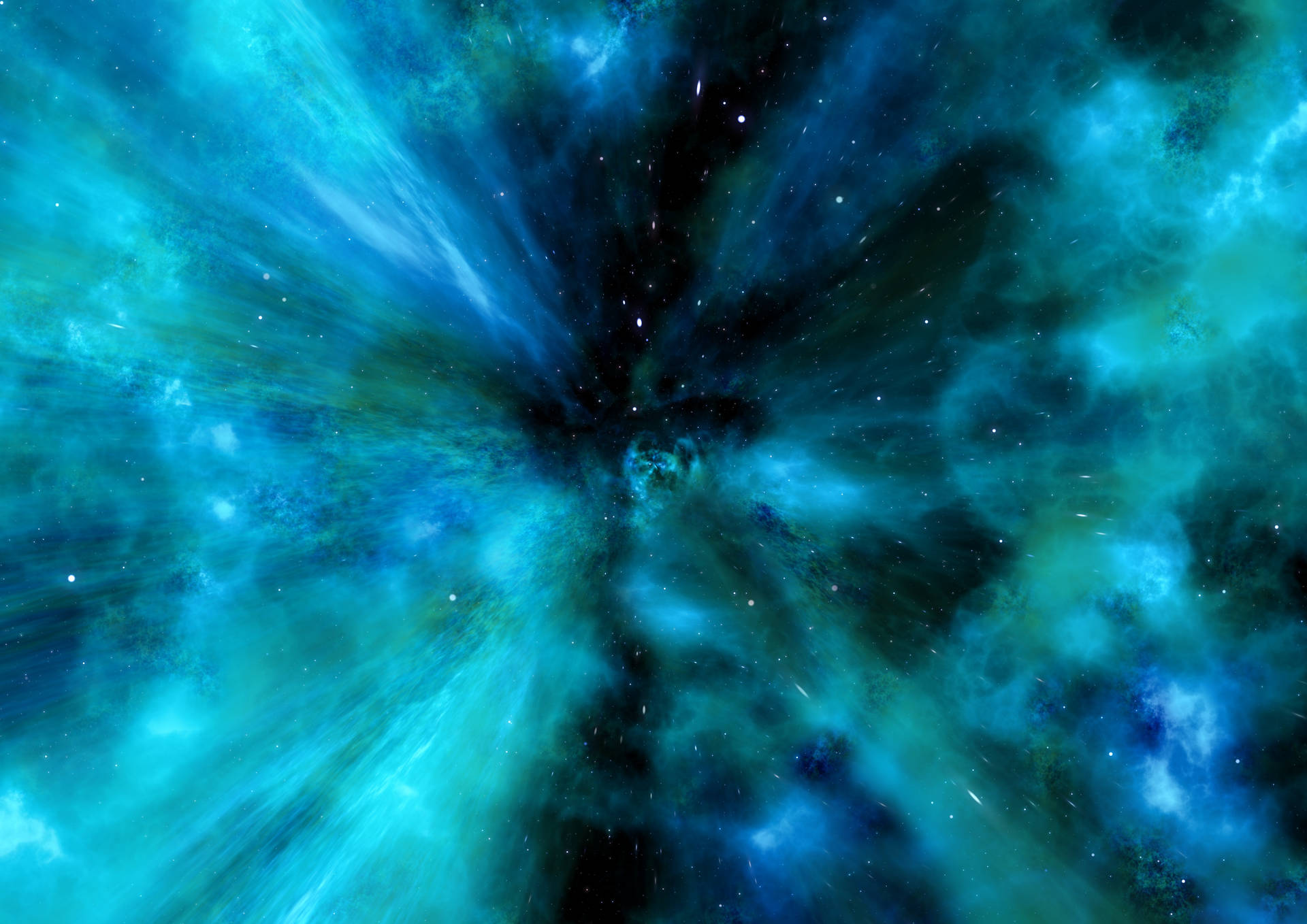 A breathtaking depiction of a nebula, a cosmic cloud of gas and dust, in vibrant shades of blue and teal. Stars twinkle amidst the swirling nebula, creating a mesmerizing scene of the vastness and beauty of the universe. Perfect for an iPhone wallpaper