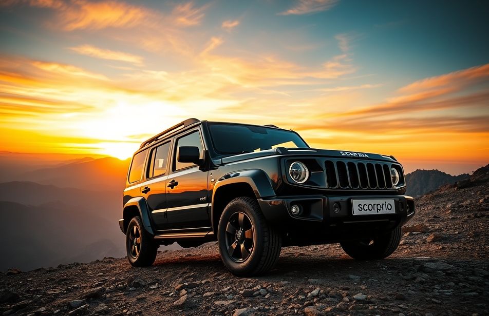 Mahindra Scorpio Black Wallpaper