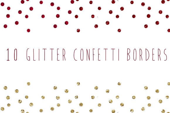 Gold Glitter Border Glitter confetti borders