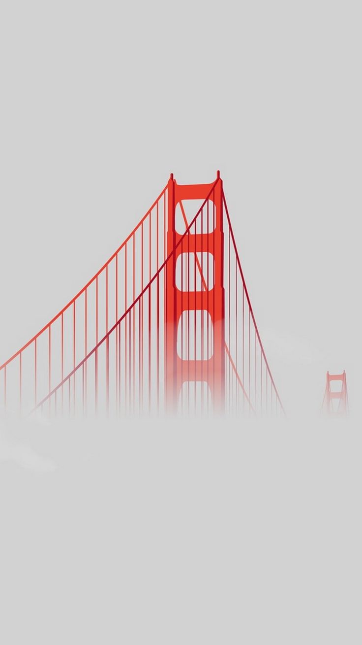 Red Bridge In Clouds iPhone Wallpaper Architecture