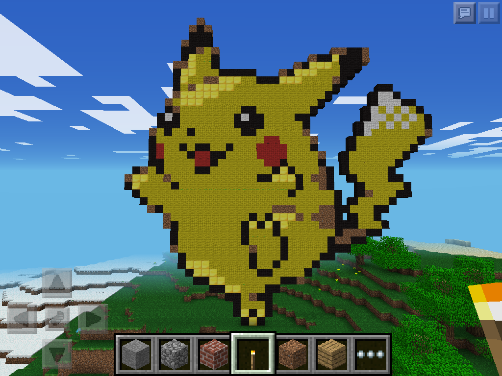 Pikachu Minecraft Pe Pixel Art By Maysskittycs