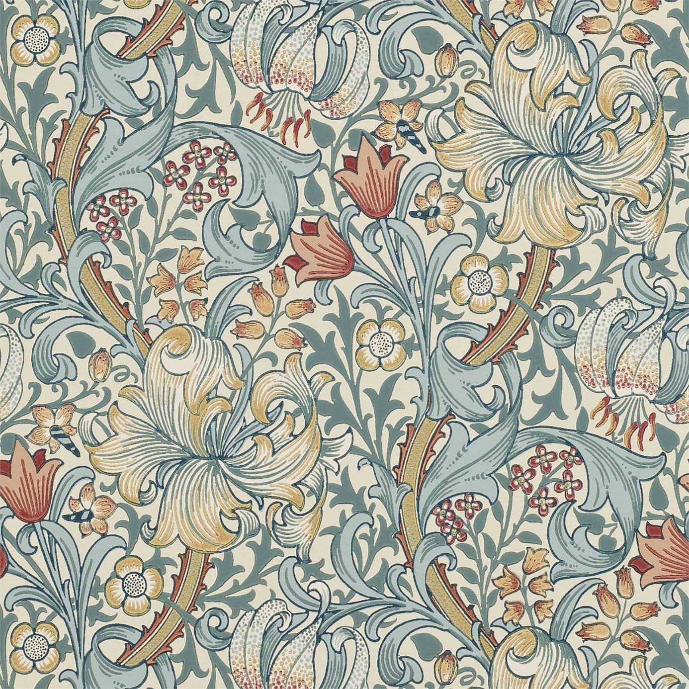 William Morris Co Archive Wallpaper Golden Lily Slate