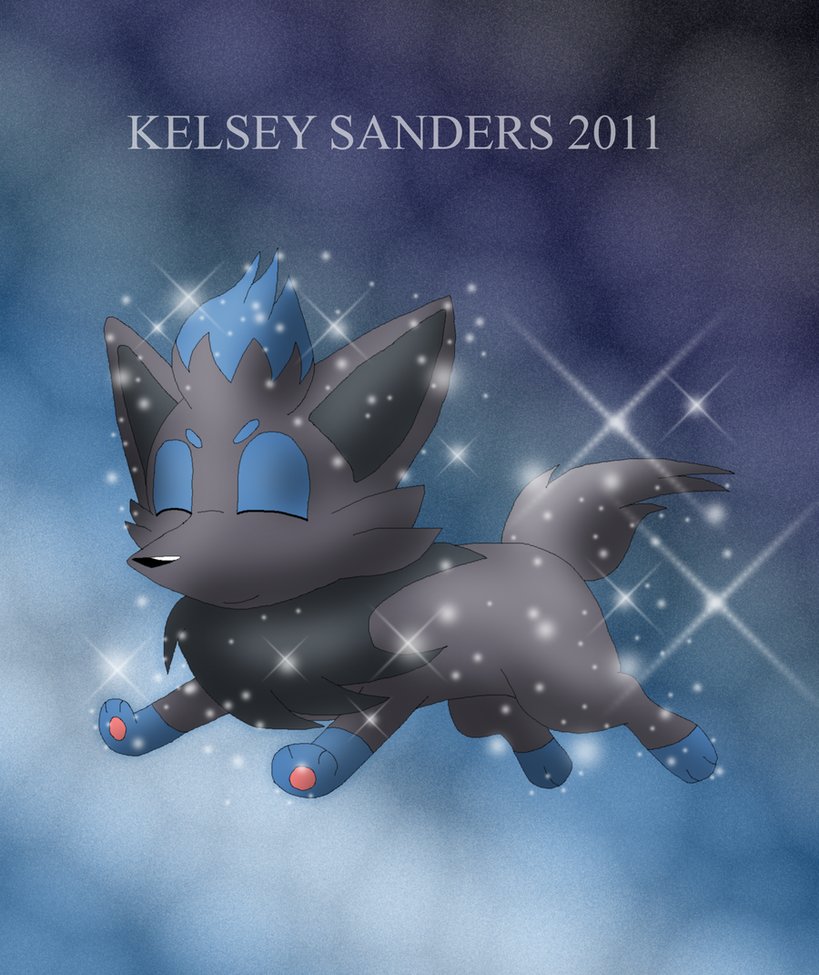 Shiny Zorua Running By Kelseyedward