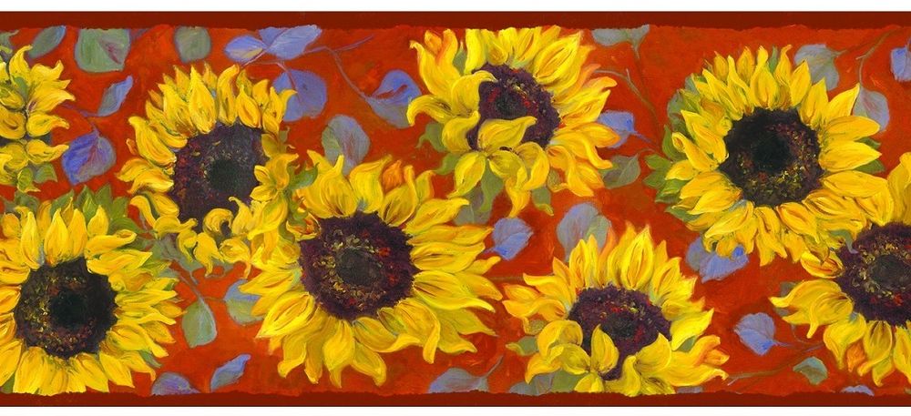Summer Sunflowers Wallpaper Border Country Western Sale