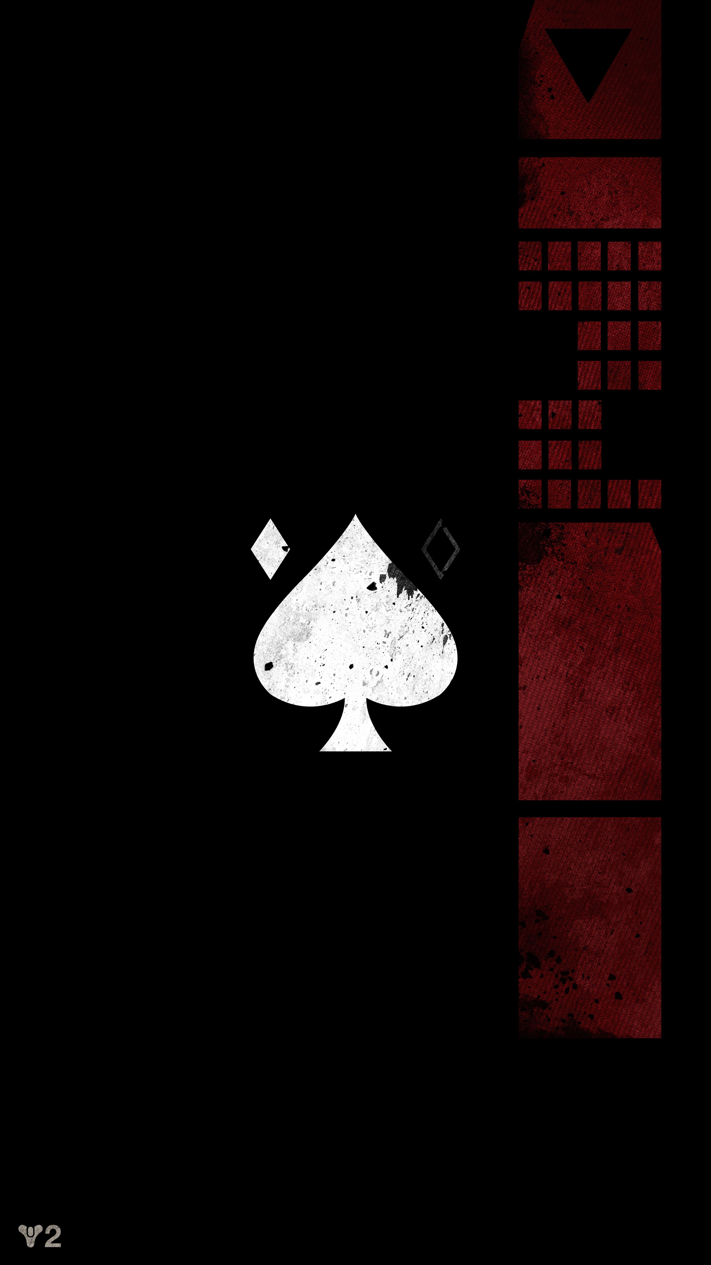 Ace Of Spades Emblem Mobile Wallpaper Black iPhone