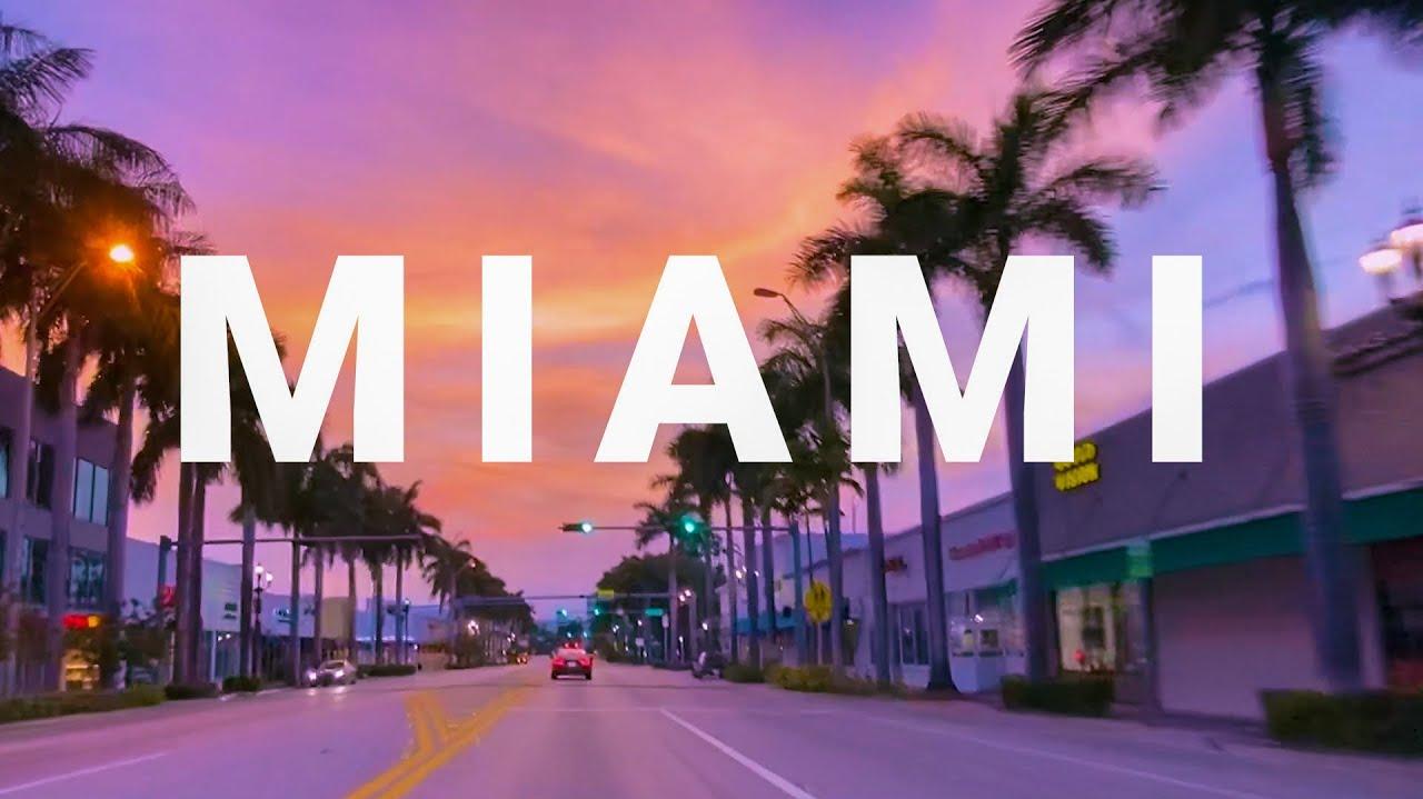 Epic Miami Beach 4k Drive At Sunset From Hollywood Fl To South