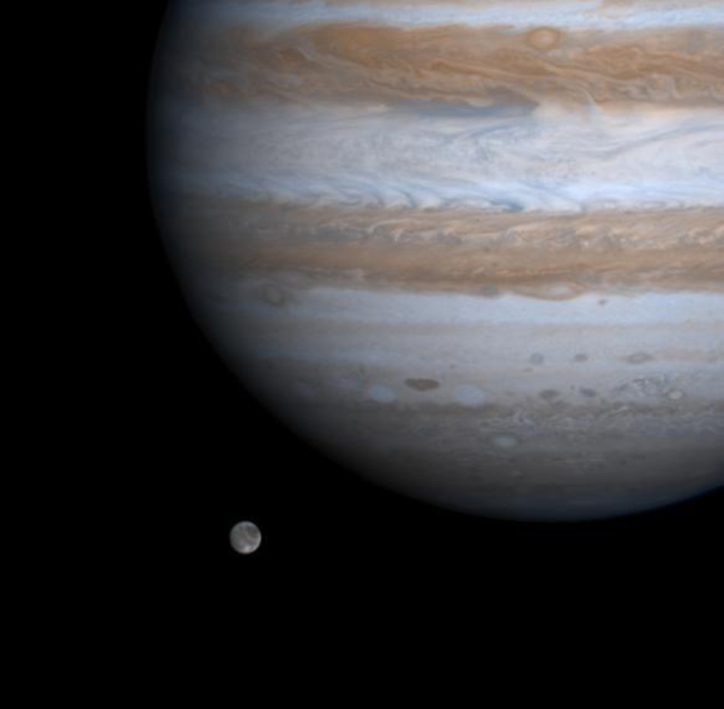 Space Image Ganymede And Jupiter