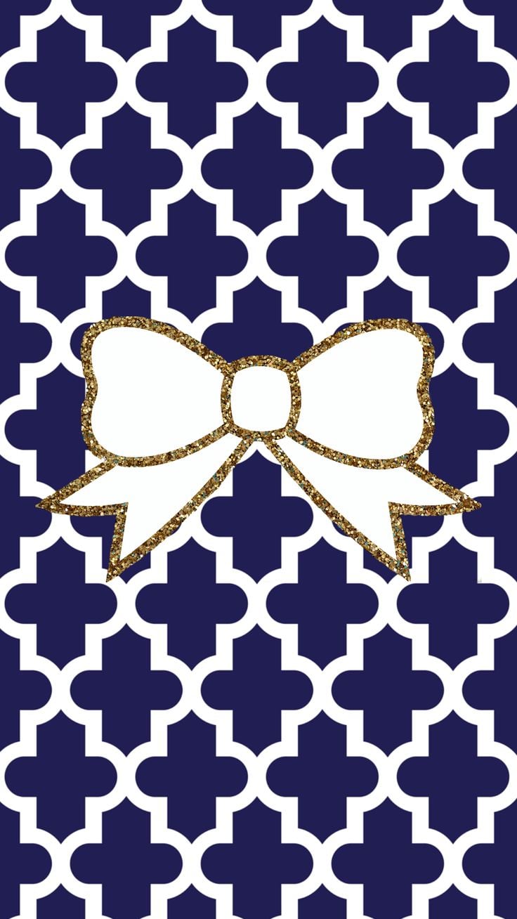 Navy blue and gold glitter bow FREE Tech wallpaper httpiphonetokok 736x1308