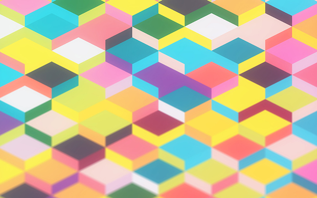 Geometric Blurred Color Shapes Wallpaper