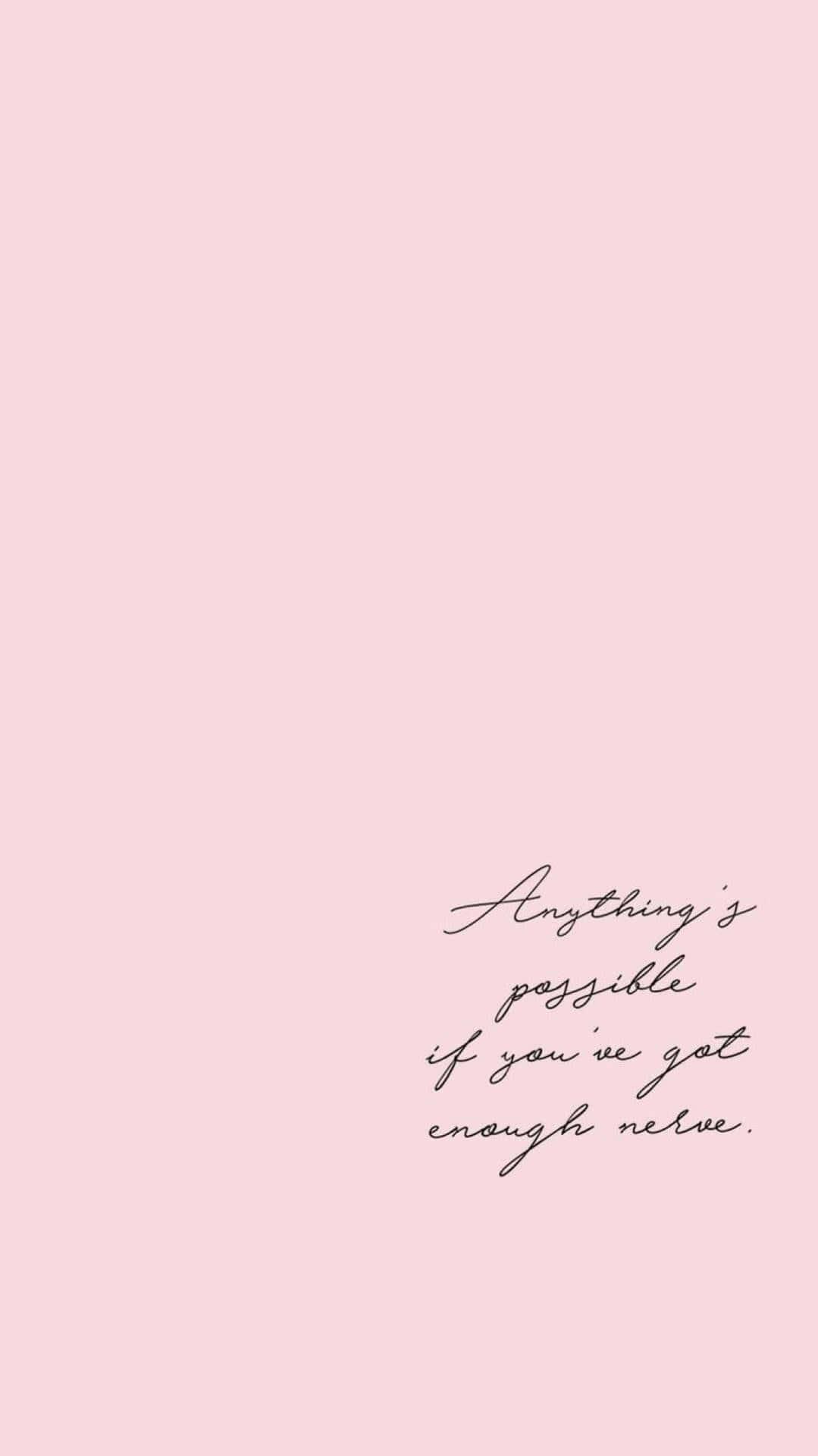 A Pink Background With Quote On It Wallpaper
