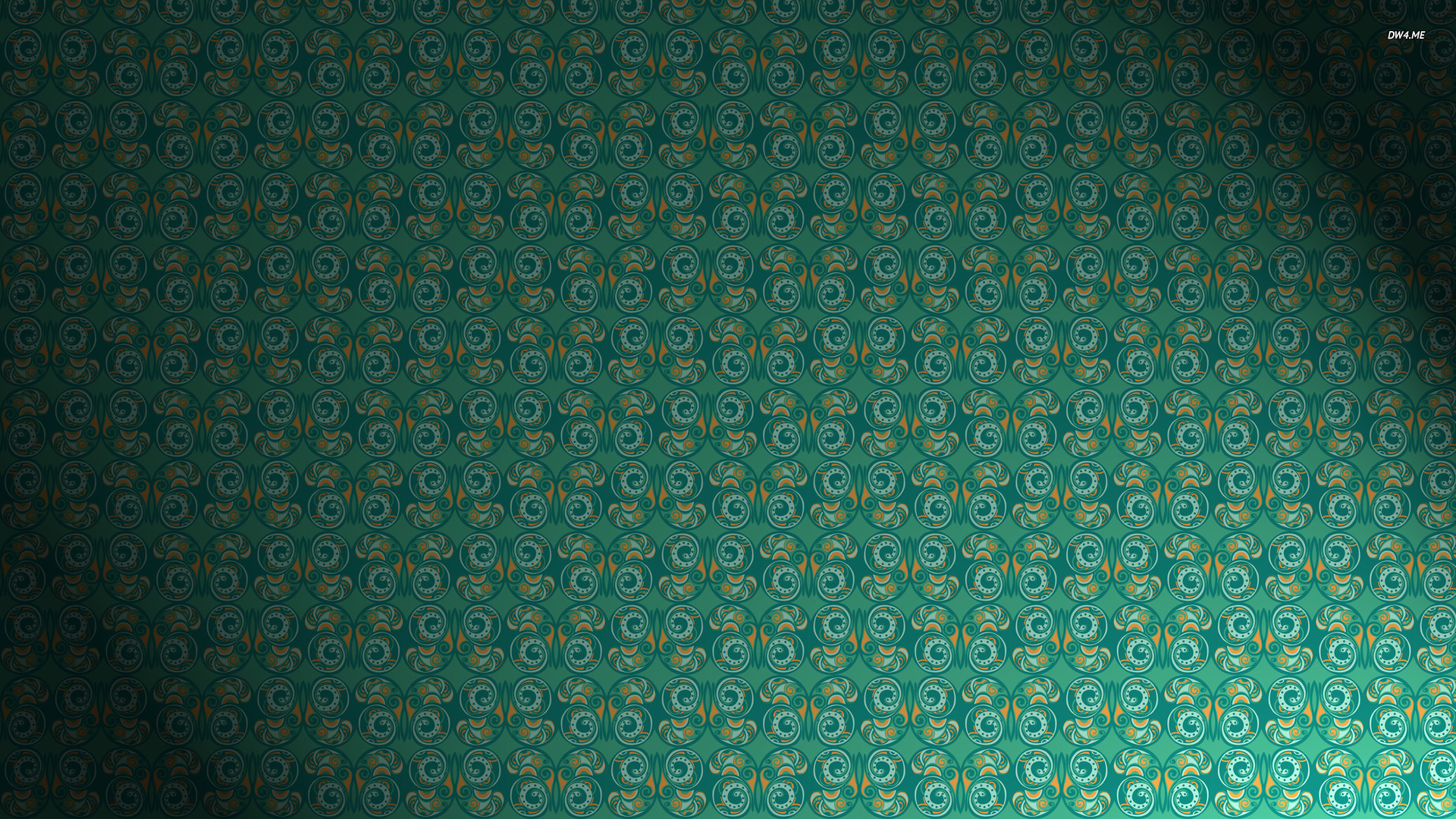 Green swirl pattern wallpaper