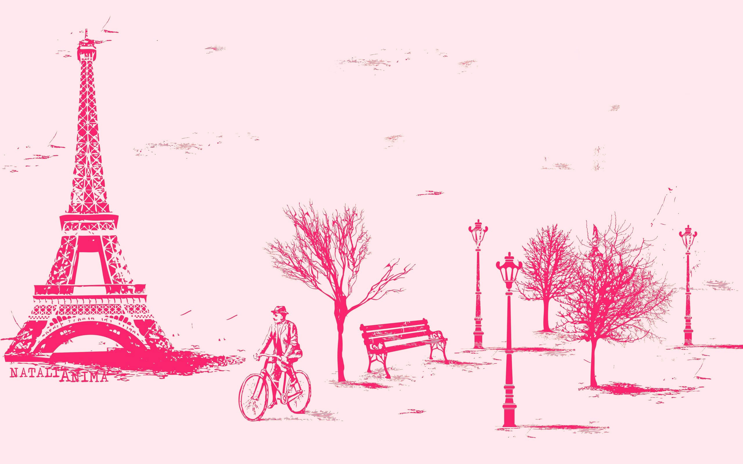 46 Paris In Pink Wallpaper On Wallpapersafari