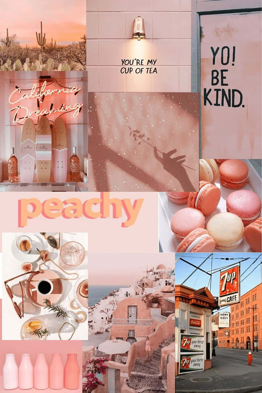 Orange Peach Aesthetic Wallpaper